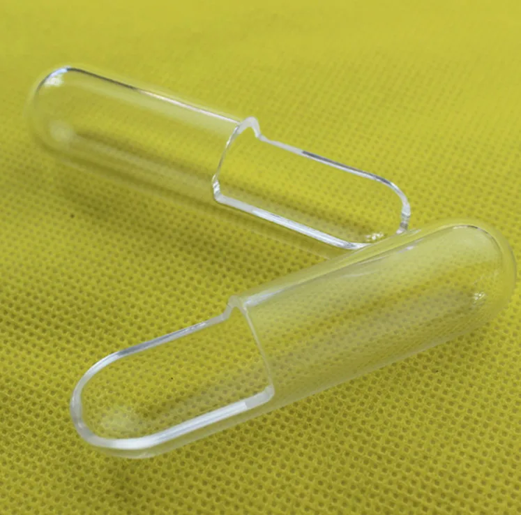 Polished clear half round quartz glass tube