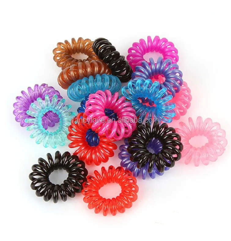 
Hot sell colorful phone coil candy telephone wire hair band 