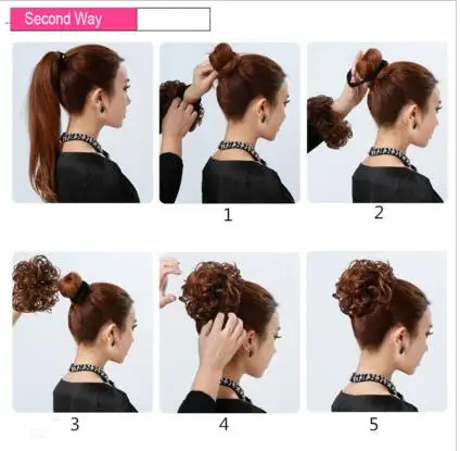 
Wholesale synthetic hair wigs Bun elastic donut bag high temperature fiber chignon bun hair extension hair accessories For Women 