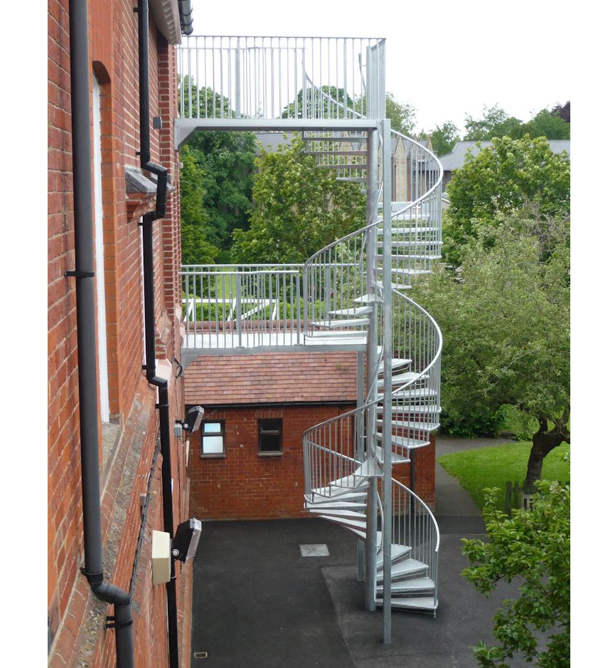 
Spiral/straight prefabricated exterior stairs metal good prices for external stairs 