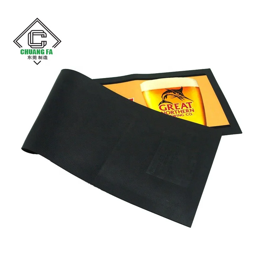 
Quality factory professional custom personalized rubber non-woven fabric sublimation transfer printing absorbent bar mat 