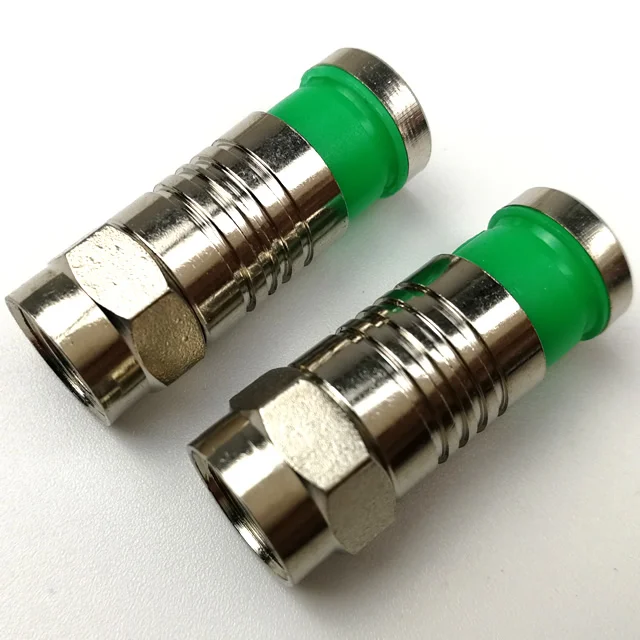 Waterproof Compression f plug rg 6 coaxial cable connector
