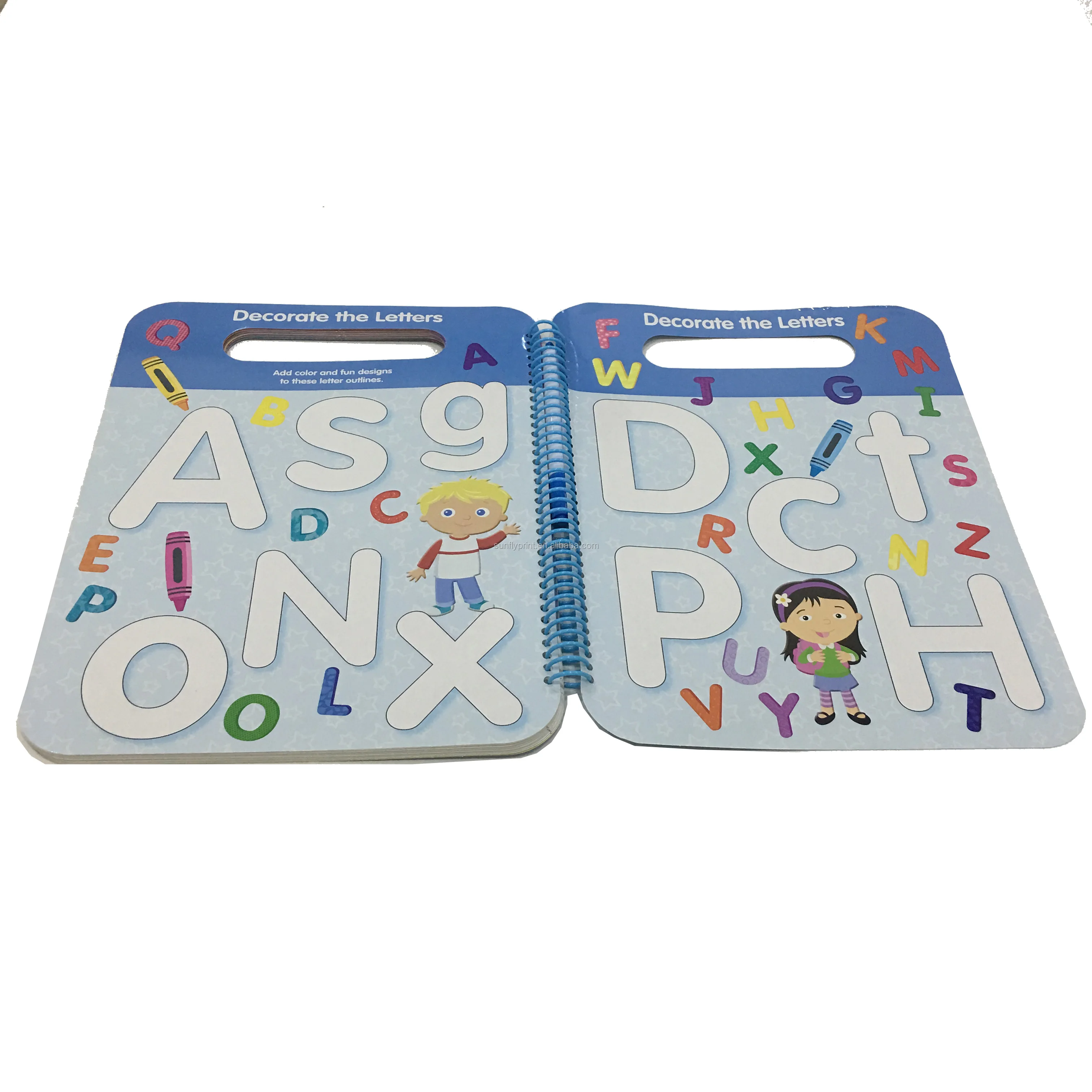 Custom Children Drawing Spiral Book With Watercolor Pen OEM Professional Kid Learning Writing Book Printing On Demand