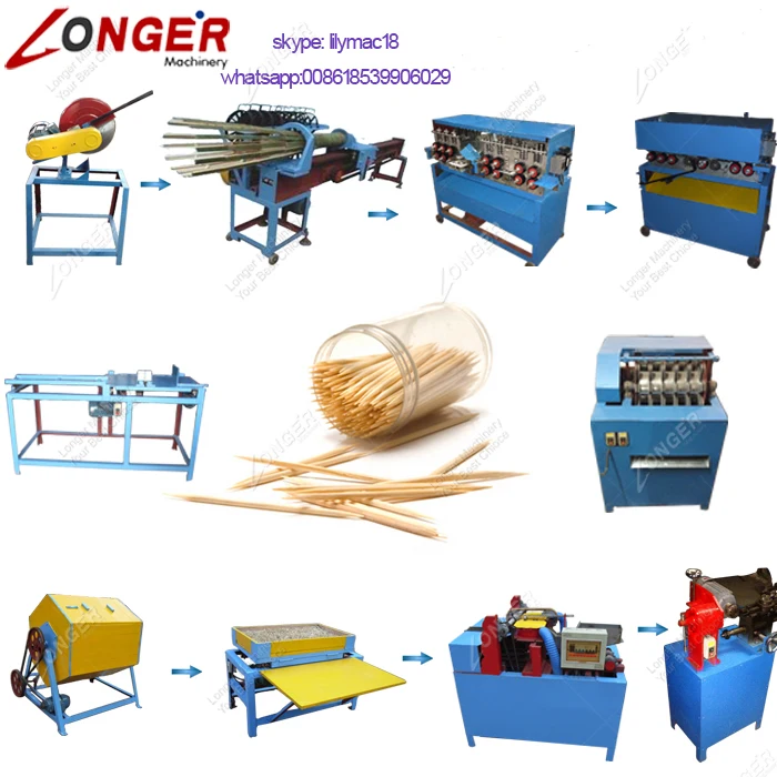 Коммерческое использование зубов, множество цветов на выбор, заточки обработки производственная линия бамбуковых зубочисток делая машину цена