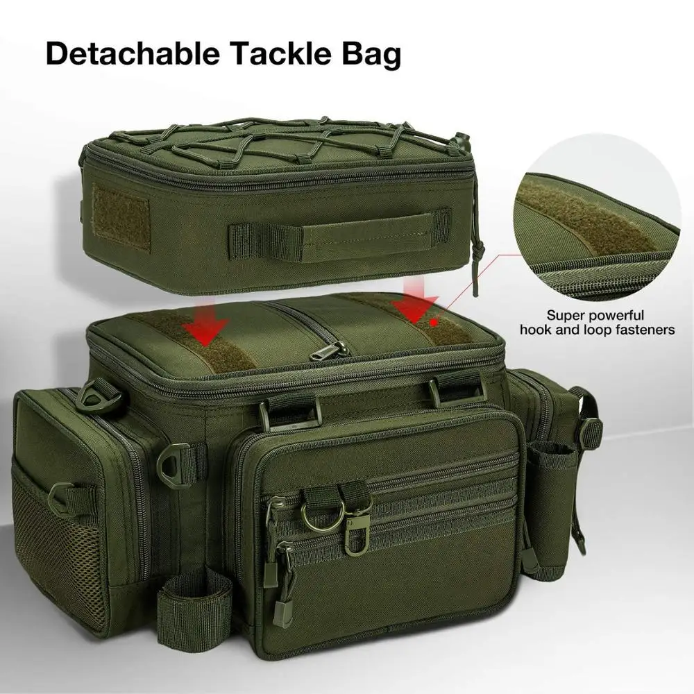 2018 Best Selling Outdoor Fishing Tackle Box Bag Military-Grade Multifunctional Large Storage Tackle Pack