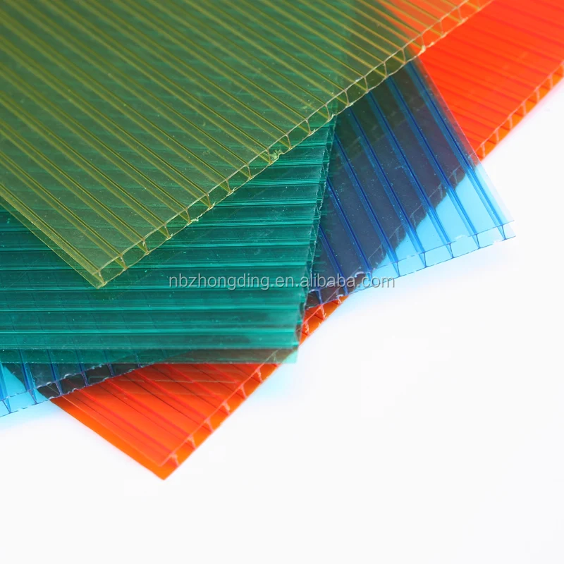 New color twinwall hollow pc sheets with chinese manufacture