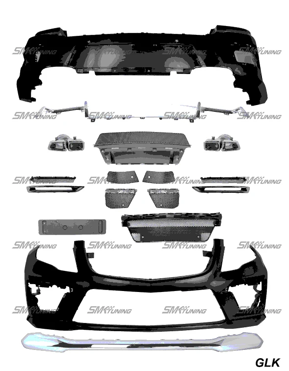 
For 2013-2015 M-ercedes GLK X204 Upgraded A-MG Body Kit with Exhaust Tips ,front bumper and rear bumper 