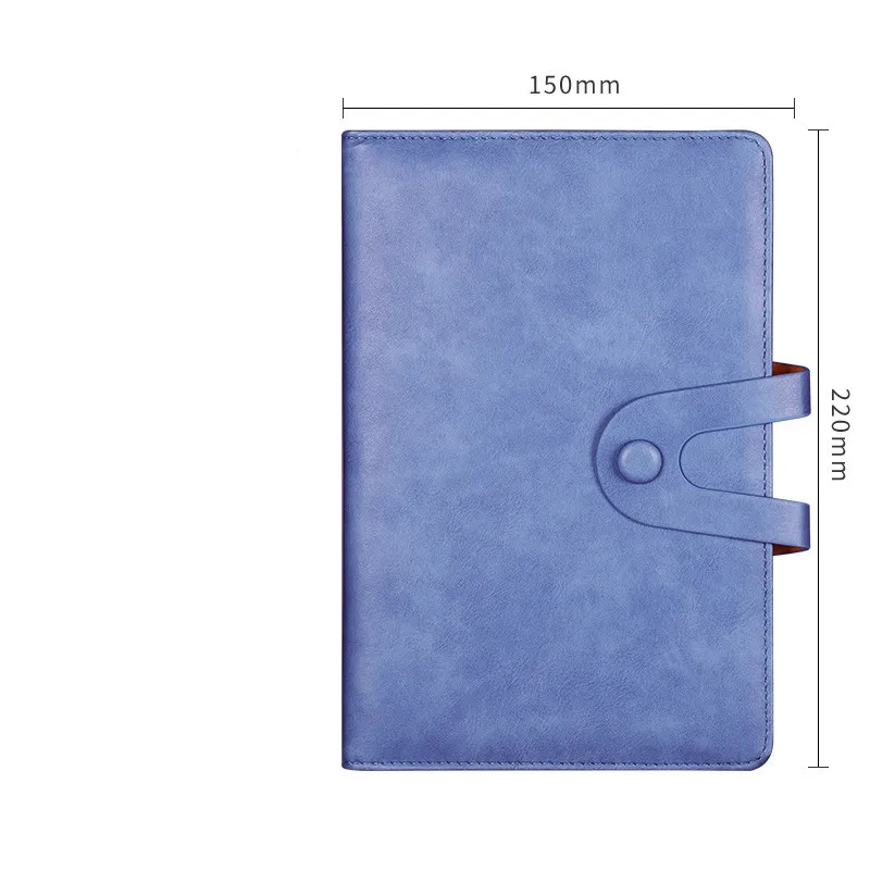 Personalized business office stationery notebook with U shape magnetic button and penholder