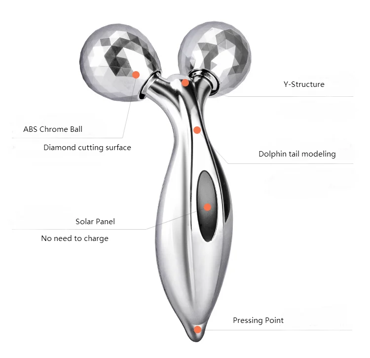 Электрический роликовый мини-массажер для лифтинга лица вибрирующий косметический инструмент ролик 3D V-образный Массажер с