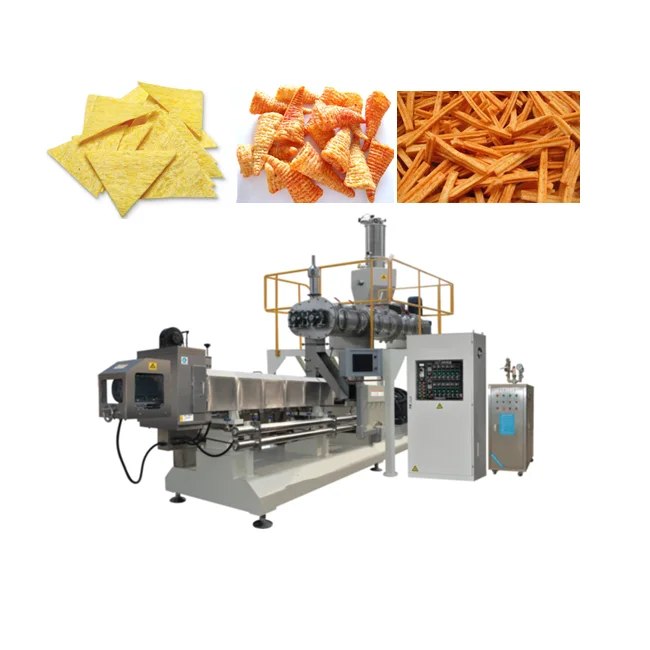 China tasty corn puffs cheese ball snack food make equipment machinery line