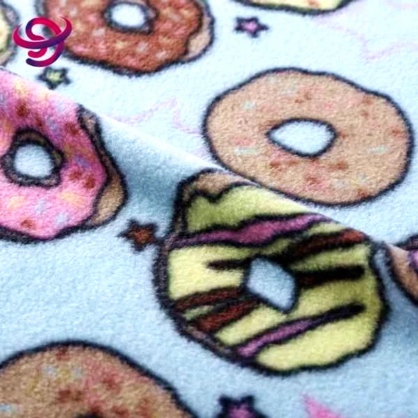 wholesale cartoon custom 100% polyester coral fleece printed fabrics dresses
