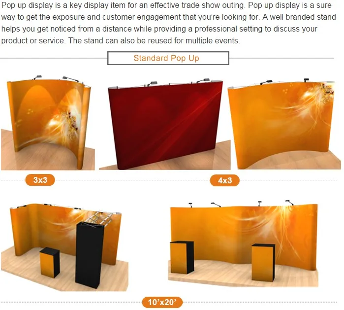 newly Innovative booth exhibit display pop up stand banner display