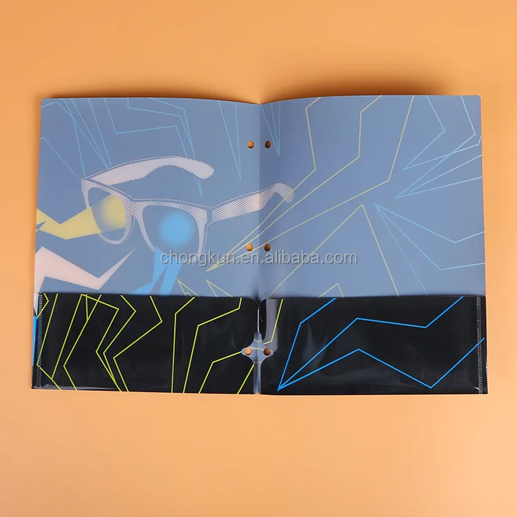 Custom print L shape PP plastic clear file folder manufacturer