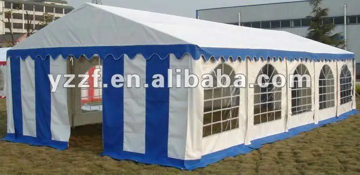 Party Tent 5 + Person Tent,party Blue/white Everest PVC,PVC 50 Sqm CN;JIA PT0510 Single 6X14M Steel