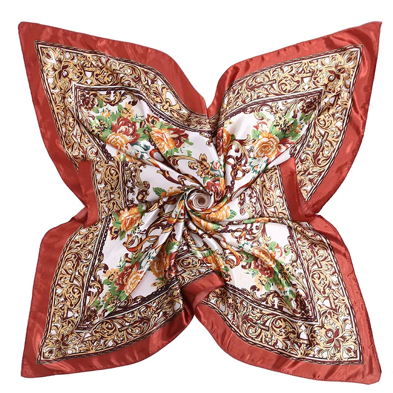 Floral pattern Wholesale polyester head scarf