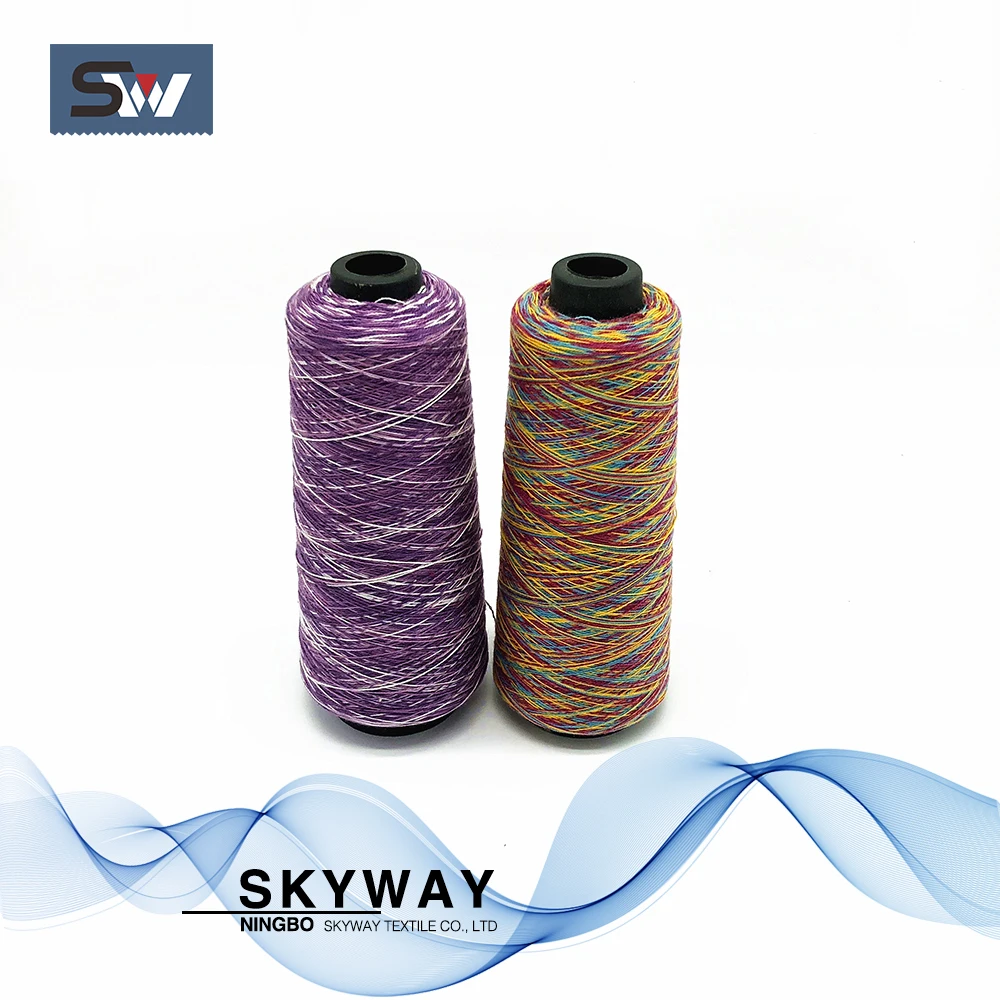 Cotton embroidery thread space dyed yarn for embroidery machine