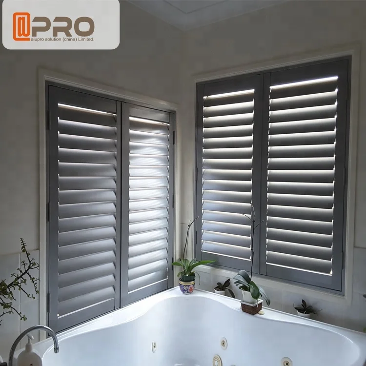 Window Interior Security Shutters Louvers Window Door Awning Blade Frame High Quality Aluminum Glass Aluminum Alloy Horizontal