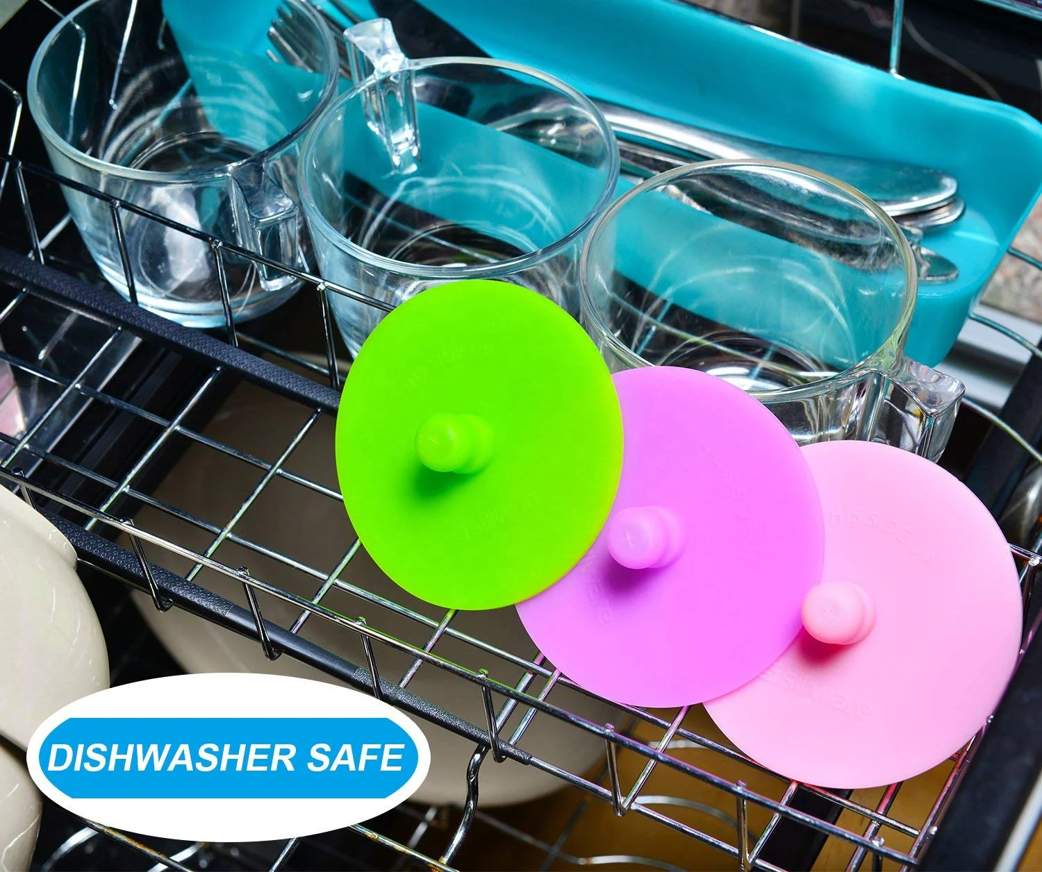 Waterless Silicone Airlock Fermentation Lids for Wide Mouth Mason Jars, Easy Fermenting Lids for Sauerkraut, Kimchi