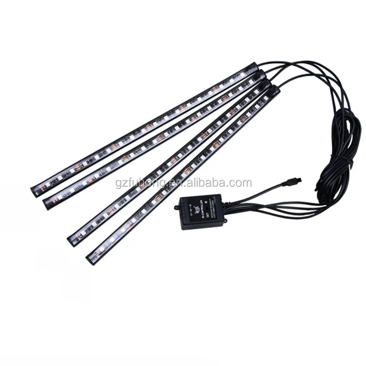 Multi Color Voice Sound Music Control Flexible Interior Decorative Atmosphere Neon Lamp LED Wireless Remote Car Light