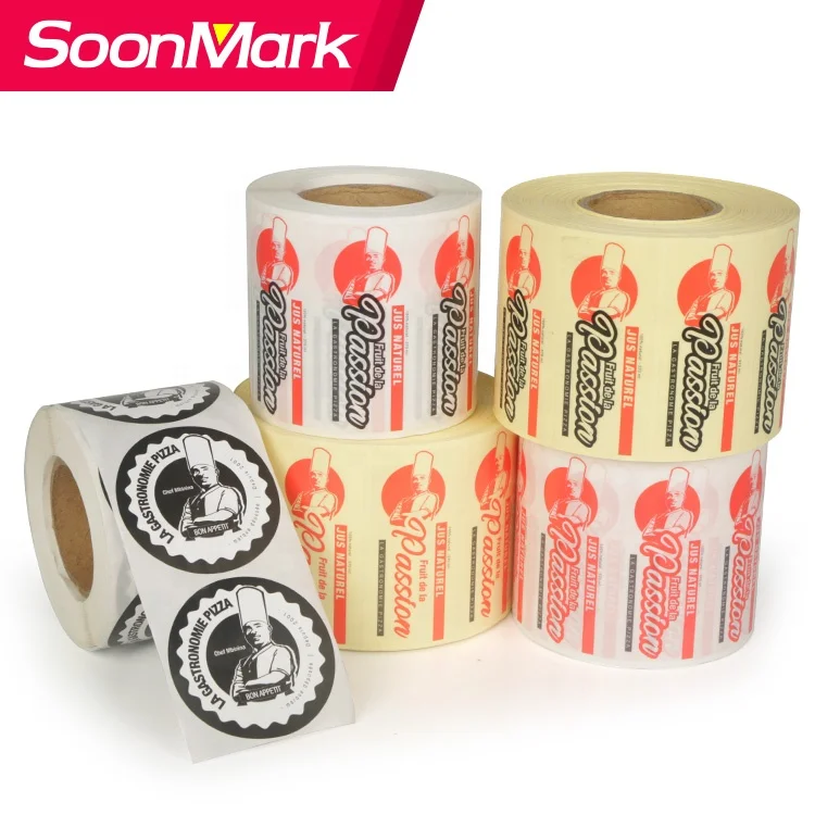 Custom Waterproof Plastic Food Vegetable Labels, Die Cut Logo Fruit Sticker Printing