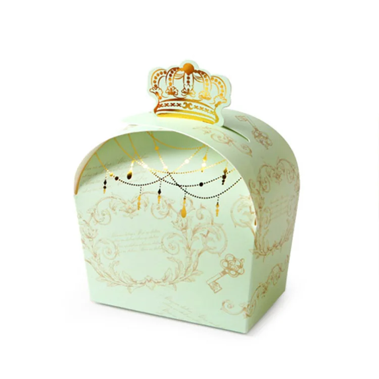 Custom 2020 Royal crown chocolate candy cookies wedding party paper gift packaging box stock