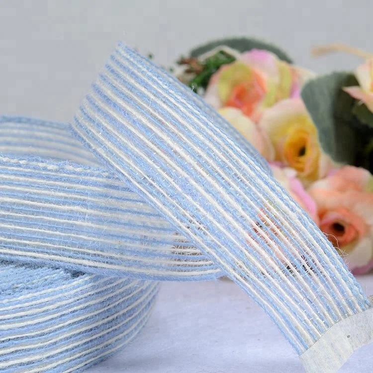 Jute ribbon wholesale / colorful custom hemp fishline ribbon