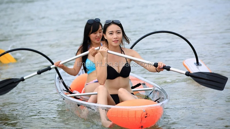 polycarbonate clear kayak transparent canoe PC kayak with outrigger balance system