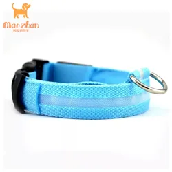 High Quality Pet Collars Accessories Supplies Adjustable Rechargeable Nylon Martingale  LED Flashing  Charm Dog Collar