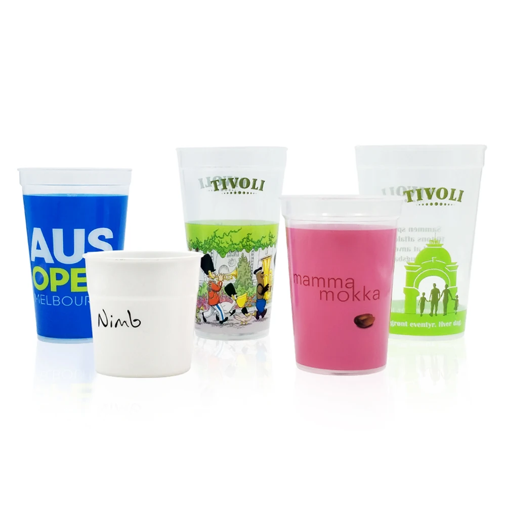 10 унций, 16 унций, 22 унции, многоразовая пластиковая чашка для питьевой воды на заказ