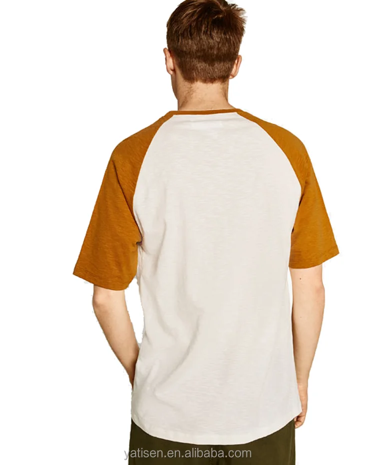 wholesale new design 100 cotton t shirt raglan short sleeve mens custom t shirt