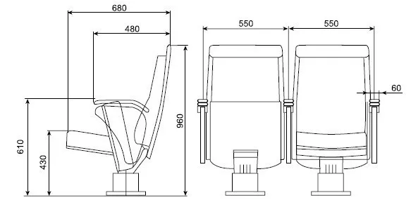 
JY-901 2019 VIP Movable Interlocking Portable Church Chair Theater Chairs Cinema Auditorium Seats with fabric cover 