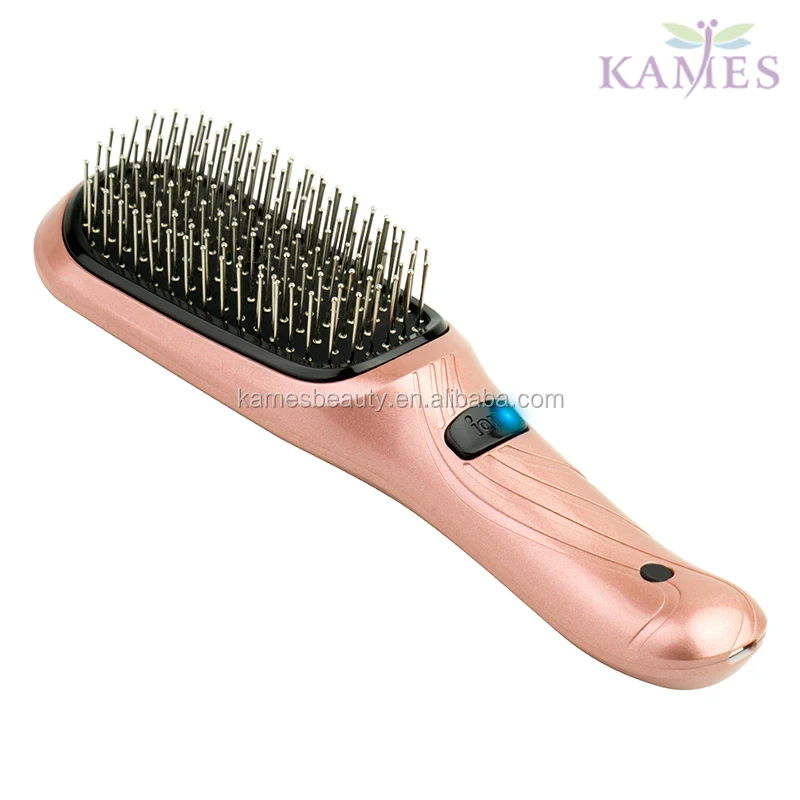 
Mini vibrating massage wireless hair brush ionic 