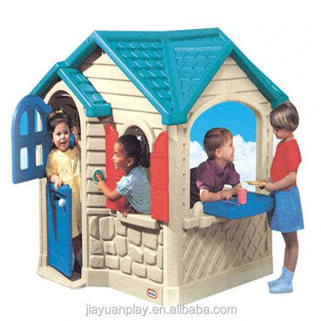 Plastic slide for children independent play indoor playground