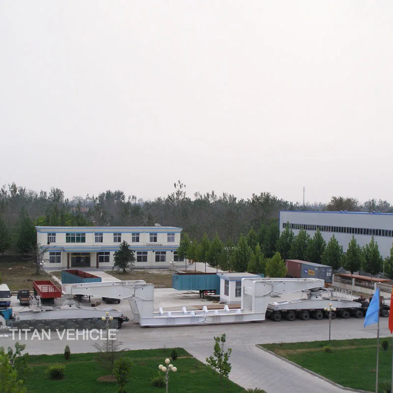 Heavy Duty Bridge Girder Transporter Hydraulic Modular Semi Trailer , Multi Axle Hydraulic Flatbed Trailer for Bridge Transport