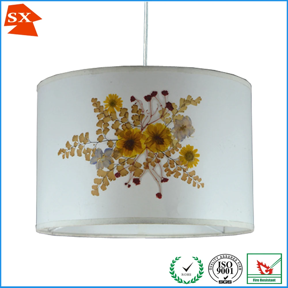 
Beautiful dry florals modern plastic PVC lampshade for house lighting 