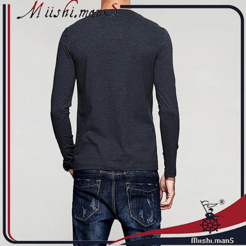 
2017Top quality China online shop custom design men long sleeves crewneck t-shirt/custom cotton blank t shirt/wholesale t shirts 