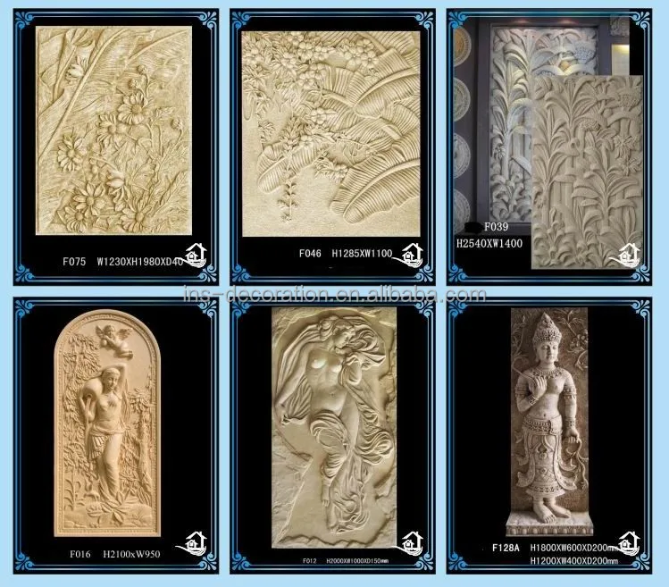 Embossed beautiful patterns decorative wall relief