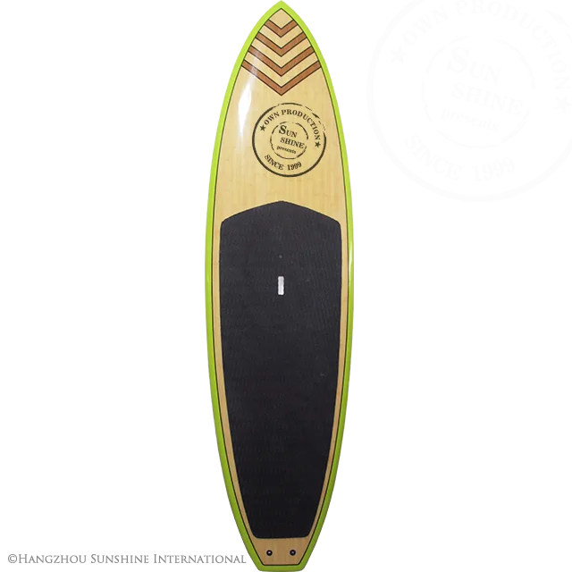Bamboo SUP Paddle Boards with Pad USA Epoxy Bamboo Stand Up Paddle Surfboard