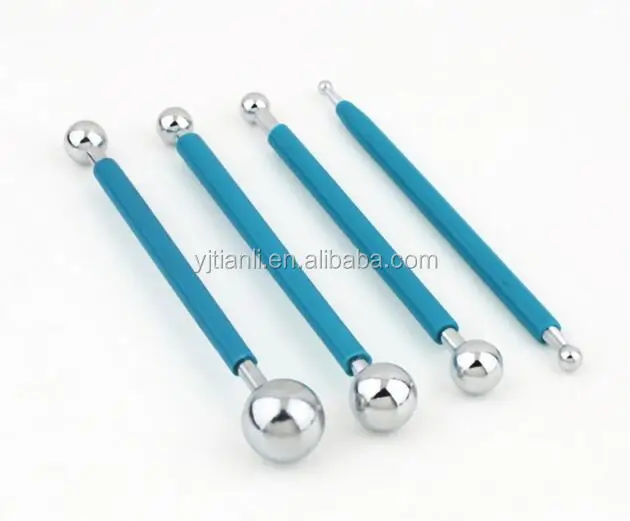 4pcs Metal Ball Cake Decorating Sugarcraft Gumpaste Flower Modelling fondant Mold