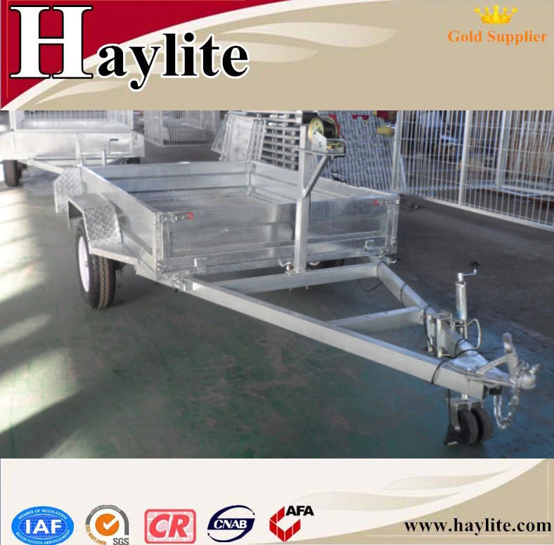 American manufacturing box utility trailer with galvanized steel frame