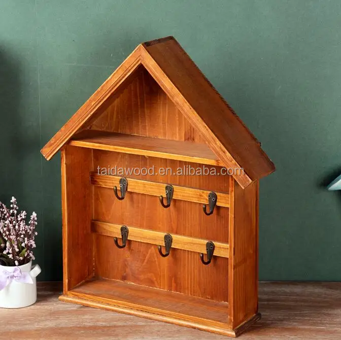 home decoration Eur style wall hanging wooden key holder box