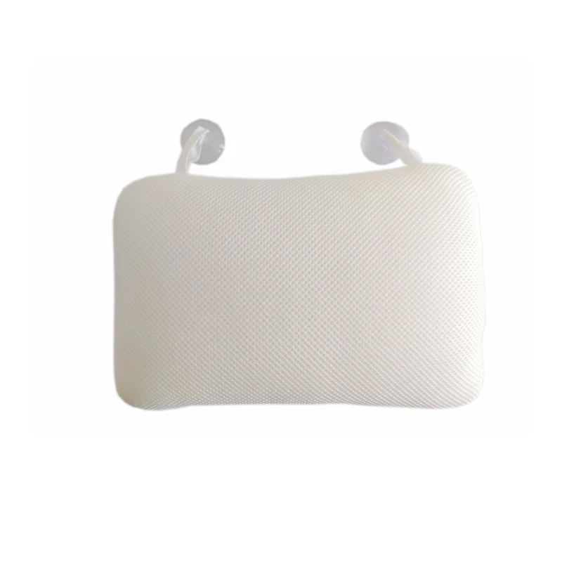 3D mesh material bath pillow with suction cup