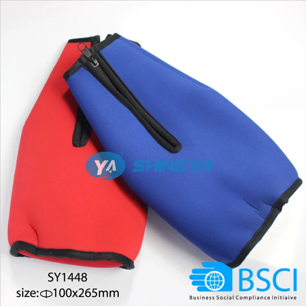 neoprene collapsible can cooler/ wine cooler wholesale neoprene fabric cooler bag with gel inside