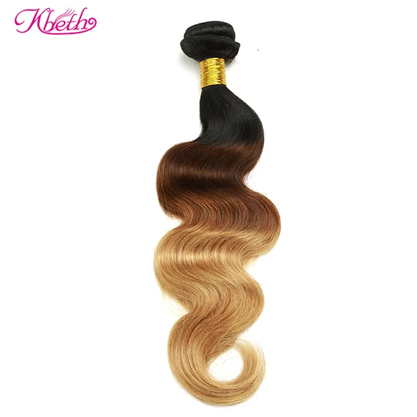 Xuchang Factory Hot Sale Color 1b/4/27 Body Wave Brazilian/Peruvian/Malaysian/Indian Ombre Hair Extensions