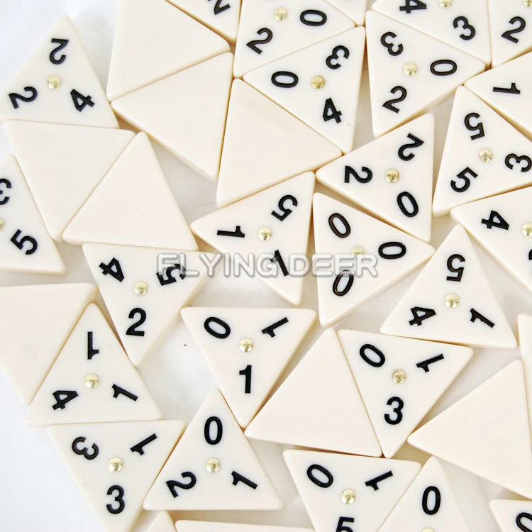 Hot sale gambling products cheap plastic triangle domino