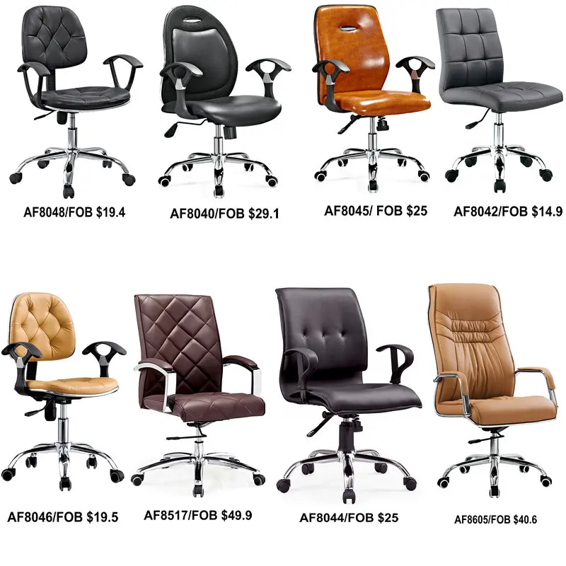 Italian design metal support fixed armrest low back executive leather lane furniture ergonomic office chair