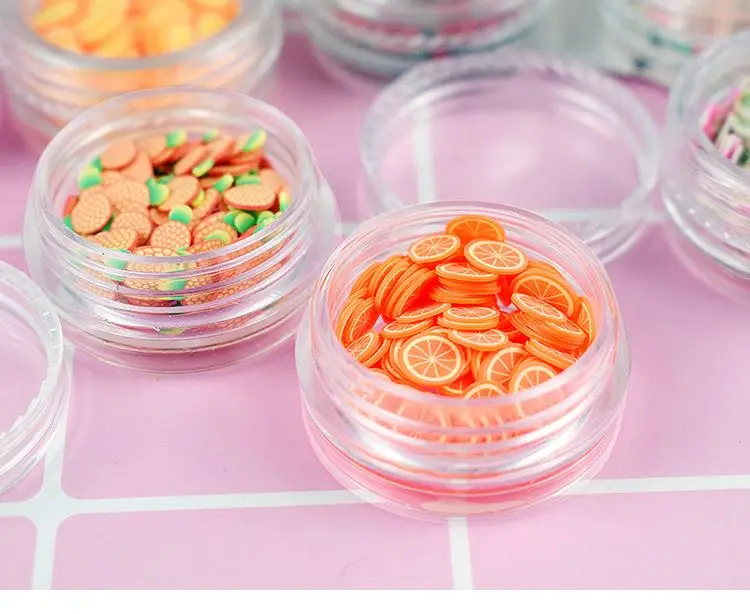 Putty Magnetic Slime and nail art use12 different fruit slice accessories for soft