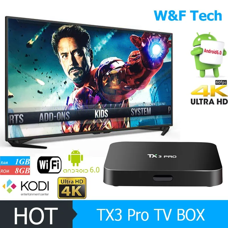 Китайский производитель 2016 android tv box 1 г/8 г tx3 pro s905x android quad core tv box 4 К