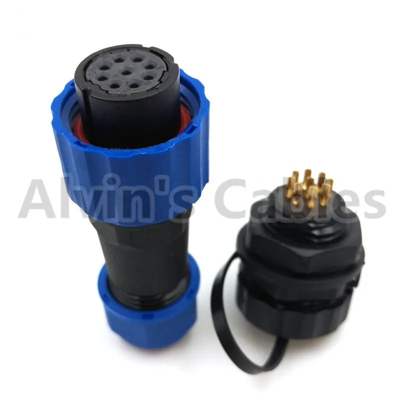 SD16 2 3 4 5 6 7 9 pin plug female socket male IP68 Waterproof LED panel mount Connector Solar energy cable connectors