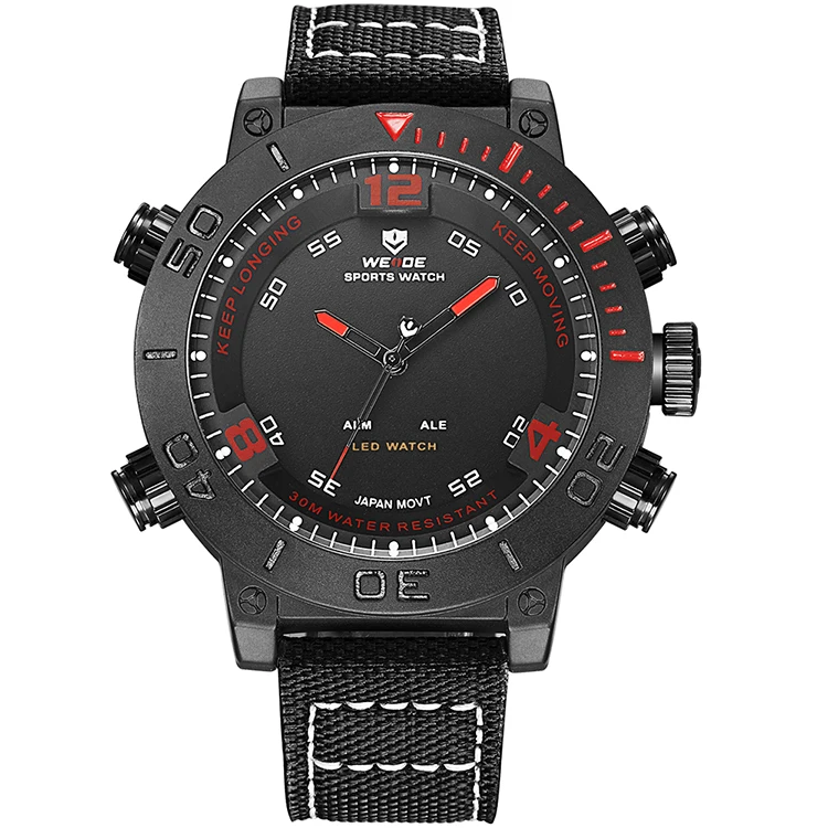 OEM Custom logo high quality nylon strap 3 atm water resistant private label luxury watch waterproof for men